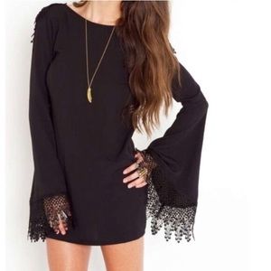 For Love & Lemons Bell Sleeve Mini Dress